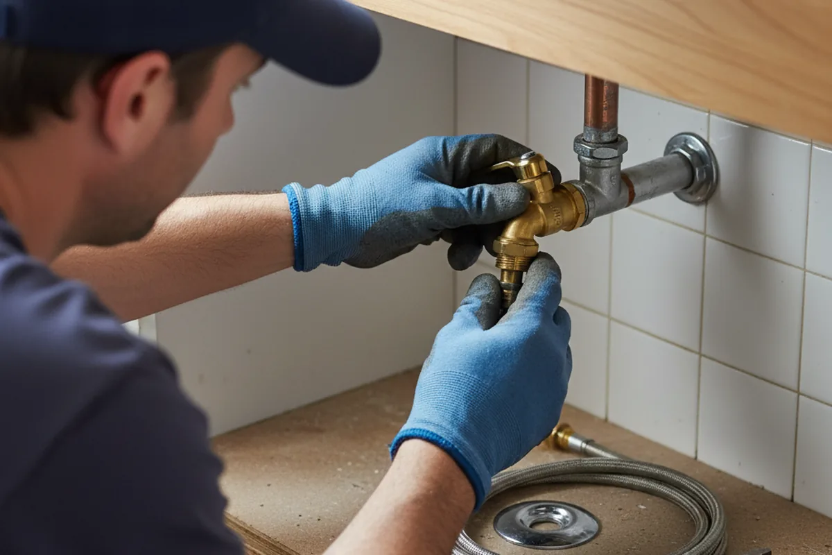 Shutoff valve and fitting work during Emergency Plumbing in Butler